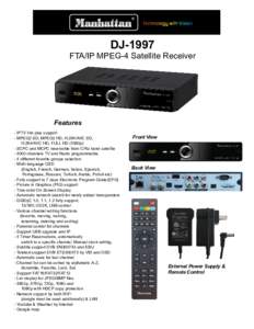 DJFTA/IP MPEG-4 Satellite Receiver Features - IPTV link play support