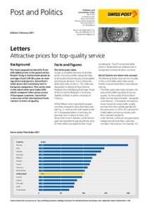 Post and Politics; Edition: February 2011; Letters. Attractive prices for top-quality service