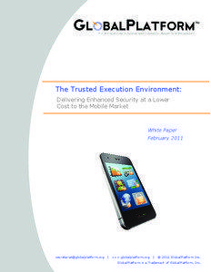 TM  The Trusted Execution Environment: