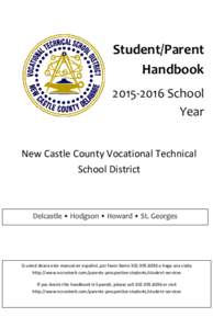 Student/Parent HandbookSchool Year New Castle County Vocational Technical School District