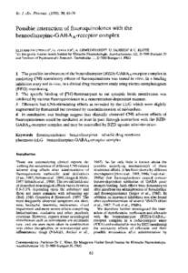 Br. J. clin. Pharmac), 30, Possible interaction of fluoroquinolones with the benzodiazepine-GABAA-receptor complex ELISABETH UNSELD1, G. ZIEGLER2, A. GEMEINHARDT2, U. JANSSEN1 & U. KLOTZ' 'Dr Margarete Fisc