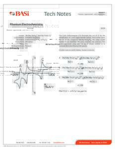 Tech Notes  Keywords: Rhenium, organometalic, cyclic voltammetry  Rhenium Electrochemistry