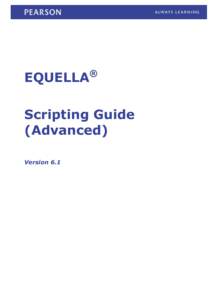 EQUELLA  ® Scripting Guide (Advanced)