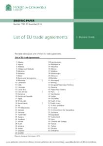 List of EU trade agreements