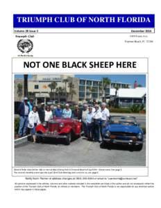 TRIUMPH CLUB OF NORTH FLORIDA Volume 28 Issue 5 DecemberForest Ave. Neptune Beach, Fl