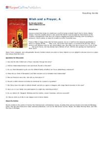 Reading Guide  Wish and a Prayer, A By Beverly Jenkins ISBN: Introduction