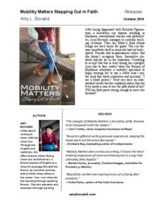 Mobility Matters Stepping Out in Faith  Releases Amy L. Bovaird