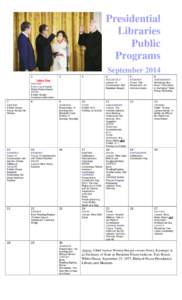 Presidential Libraries Public Programs September 2014