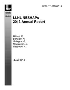 LLNL NESHAPs 2013 Annual Report