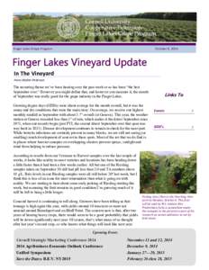 Finger Lakes Grape Program  October 8, 2014 In The Vineyard Hans Walter-Peterson