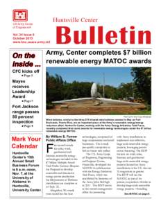 Huntsville Center  US Army Corps of Engineers ®  Vol. 34 Issue 8