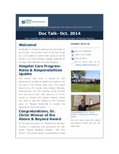 Your source for the latest news, events and happenings at the Chilliwack Division of Family Practice.  Doc Talk- OctYour monthly update from the Chilliwack Division of Family Practice  Welcome!
