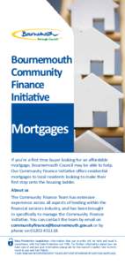 Bournemouth Community Finance Initiative  Mortgages
