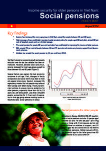 Social pensions  Income security for older persons in Viet Nam: POLICY BRIEF August 2014