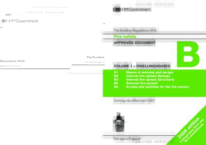 ONLINE VERSION Building Regulations 2010 Published by NBS, part of RIBA Enterprises Ltd, and available to purchase from: RIBA Bookshops Mail Order The Old Post Office, St Nicholas Street
