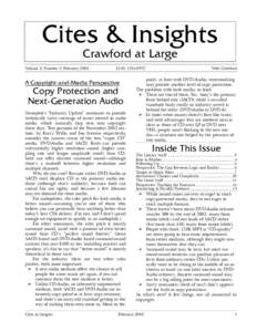 Cites & Insights Crawford at Large Volume 3, Number 2: FebruaryISSN