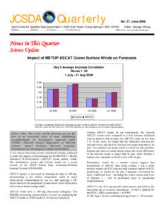 JCSDA  Quarterly No. 27, June 2009