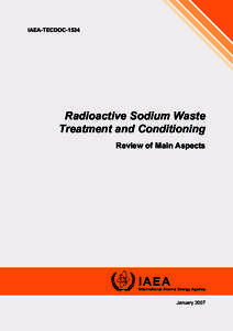IAEA-TECDOC[removed]Radioactive Sodium Waste Treatment and Conditioning Review of Main Aspects