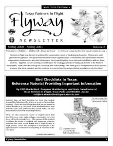 Flyway Newsletter, Volume 8, Spring 2000-Spring 2001