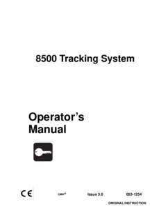 8500 Tracking System  Operator’s Manual  CMW®