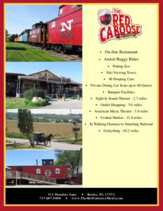   On-Site Restaurant Amish Buggy Rides  Petting Zoo