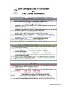2014 Campgrounds, Rose Garden and Fire Circles Information ALL FEES ARE NON-REFUNDABLE Non Johnson County Resident Fees are indicated within ( ) YOUTH CAMPGROUNDS in Shawnee Mission Park