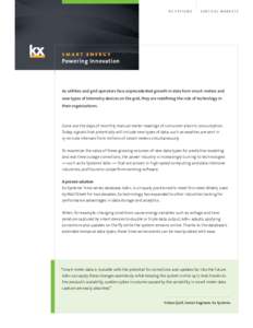KX SYSTEMS  VERTICAL MARKETS smart energy Powering Innovation