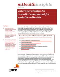mHealthinsights March 2013 Interoperability: An essential component for scalable mHealth