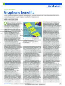 news & views SILICON PHOTONICS Graphene benefits  Silicon-waveguide-integrated graphene photodetectors offer high responsivities, high speeds and broad spectral