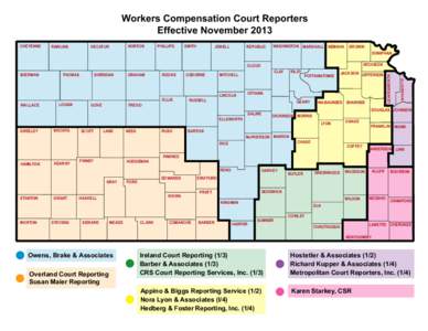 Workers Compensation Court Reporters Effective November 2013 CHEYENNE RAWLINS