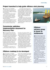| brussels briefing |  Project launched to help guide offshore wind planning T
