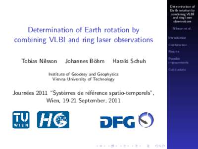 Determination of Earth rotation by combining VLBI and ring laser observations