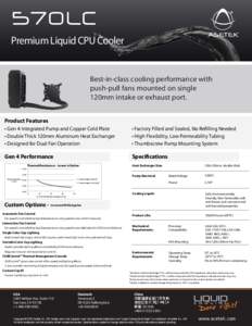 570LC asetek good Premium Liquid CPU Cooler  Best-in-class cooling performance with