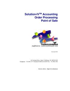 Solution-IVTM Accounting Order Processing Point of Sale Version 8.81