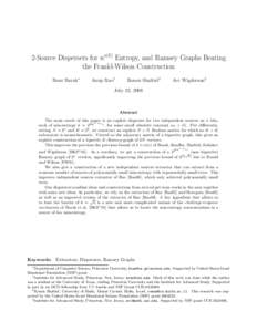 Randomness / Information theory / Extractor / Pseudorandomness / Randomness extractor / Entropy / Disperser / Min-entropy / Fortuna / Theoretical computer science / Applied mathematics / Mathematics
