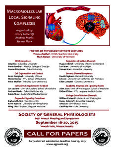    MACROMOLECULAR  LOCAL SIGNALING  COMPLEXES   