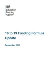 16-19 Funding Formula Update August 2013