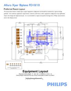 Allura Xper Biplane FD10/10 Preferred Room Layout The layout shown below is based upon a typical equipment configuration and should be considered as a general design guideline. Site conditions, application requirements, 