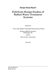 Design Study Report  Full-Scale Design Studies of Ballast Water Treatment Systems