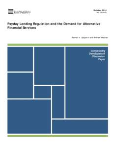 Payday Lending Regulation and the Demand for Alternative Financial Services