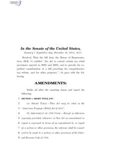 In the Senate of the United States, January 1 (legislative day, December 30, 2012), 2013. Resolved, That the bill from the House of Representatives (H.R. 8) entitled ‘‘An Act to extend certain tax relief provisions e