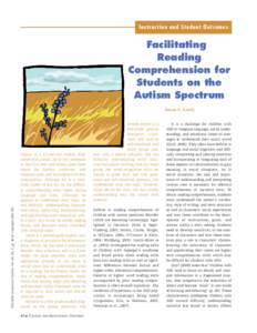 Instruction and Student Outcomes  Facilitating Reading Comprehension for Students on the