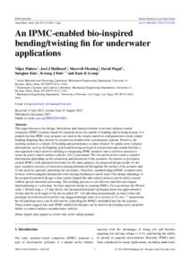 An IPMC-enabled bio-inspired bending/twisting fin for underwater applications