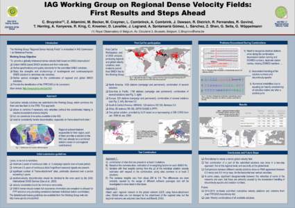 IAG Working Group on Regional Dense Velocity Fields: First Results and Steps Ahead EGU 2010 Vienna, Austria EGU2010[removed]XY434