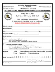 UDT-SEAL ASSOCIATION, INC (Voice (Fax) P.O. Box 5965 Virginia Beach, VA