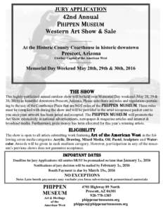 JURY APPLICATION 42nd Annual PHIPPEN MUSEUM  Western Art Show & Sale