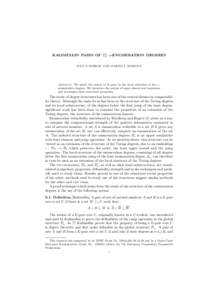 Enumeration / Logic / Ordinal number / Turing degree / Philosophy of mathematics / Constructible universe / Mathematics / Computability theory / Mathematical logic