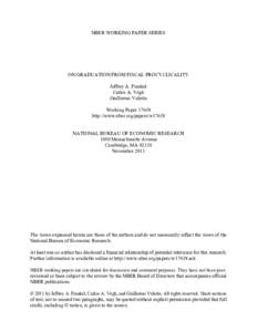NBER WORKING PAPER SERIES  ON GRADUATION FROM FISCAL PROCYCLICALITY Jeffrey A. Frankel Carlos A. Végh Guillermo Vuletin