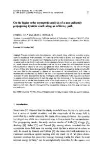 On the higher order asymptotic analysis of a non-uniformly propagating dynamic crack along an arbitrary path
