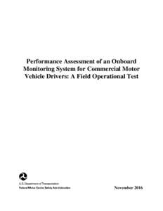 Performance Assessment of an Onboard Monitoring System for Commercial Motor Vehicle Drivers: A Field Operational Test